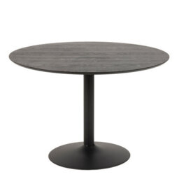 Furniture To Go Ibiza Round Dining Table In Black Ash - thumbnail 1