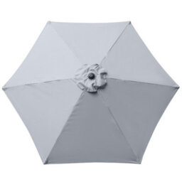 VRUC Replacement Parasol Fabric Umbrella Canopy Cover For 2.5M 6 Arm Parasols Grey - thumbnail 2