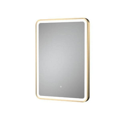 Hudson Reed Hydrus Led Touch Sensor Framed Bathroom Mirror With Demister, Silver, 700 X 500 mm - image 1