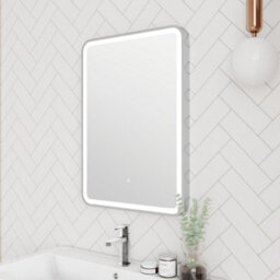 Hudson Reed Hydrus Led Touch Sensor Framed Bathroom Mirror With Demister, Silver, 700 X 500 mm - thumbnail 7