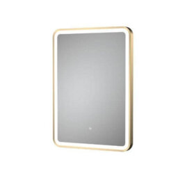 Hudson Reed Hydrus Led Touch Sensor Framed Bathroom Mirror With Demister, Silver, 700 X 500 mm - thumbnail 1