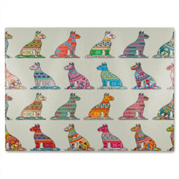 Benjamin Tate Design Egyptian Cats Glass Chopping Boarddesigner Style - thumbnail 2