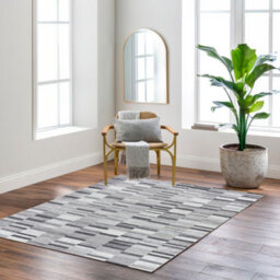 Livabliss Monte Carlo-Modern Black White Grey Graphic Living Dining Bedroom Rug 120 X 170 Cm Easy Care, Non Shedding - thumbnail 2