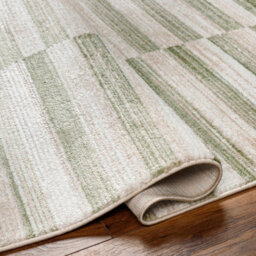 Livabliss San Francisco-Modern Green Taupe Tan Graphic Living Dining Bedroom Rug 160 X 213 Cm Easy Care, Non Shedding - thumbnail 4