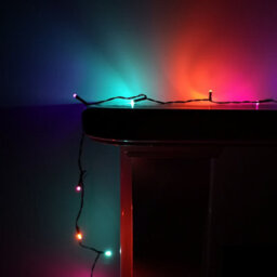 Samuel Alexander 600 Led 60M Premier Christmas Indoor Outdoor Multi Function Battery Operated String Lights With Timer In Rainbow - thumbnail 2