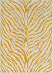 Livabliss City-Animal Print Yellow Beige Taupe Boho Zebra Pattern Living Dining Bedroom Rug 160 X 220 Cm Easy Care, Non Shedding