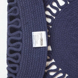 Homescapes Navy Crochet Braided Rug 90Cm Round - thumbnail 5
