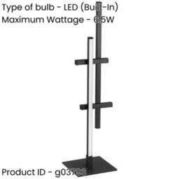 Loops 2 Pack Contemporary Black Led Table Lamp - Modern Design For Stylish Indoor Spaces - thumbnail 2