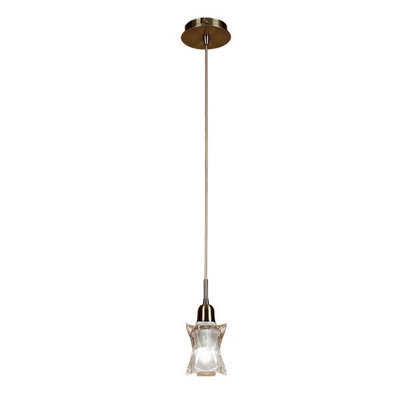 Luminosa Lighting Luminosa Alaska Pendant 1 Light L1/sgu10, Antique Brass - image 1