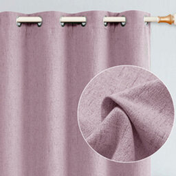 Happy Homewares Lavender Lilac Lined Blackout Eyelet Curtain Pair - 46 X 63 Inch Drop - thumbnail 2