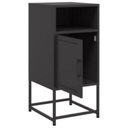 Berkfield Bedside Cabinets 2 Pcs Black 36X39X78 Cm Steel - thumbnail 9