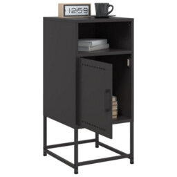 Berkfield Bedside Cabinets 2 Pcs Black 36X39X78 Cm Steel - thumbnail 3