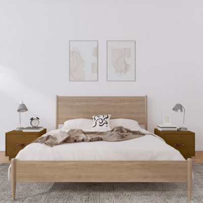 Berkfield Bedside Cabinets 2 Pcs Honey Brown 40X34X35 Cm Solid Wood Pine - image 1
