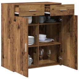 Walplus Storage Cabinet Old Wood 80 X 42.5 X 93.5 Cm Engineered Wood - thumbnail 3