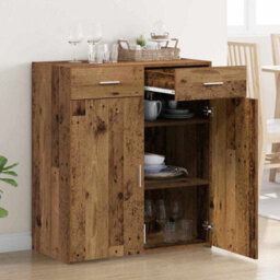 Walplus Storage Cabinet Old Wood 80 X 42.5 X 93.5 Cm Engineered Wood - thumbnail 4