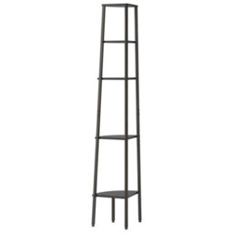 Vidaxl 5-Tier Corner Shelf Black 45.5X31.5X180 Cm - thumbnail 5