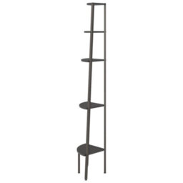 Vidaxl 5-Tier Corner Shelf Black 45.5X31.5X180 Cm - thumbnail 4