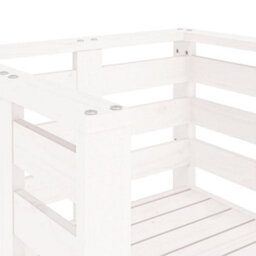 Berkfield Garden Chairs 2 Pcs White 61.5X53X71 Cm Solid Wood Pine - thumbnail 8