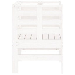 Berkfield Garden Chairs 2 Pcs White 61.5X53X71 Cm Solid Wood Pine - thumbnail 6