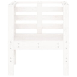 Berkfield Garden Chairs 2 Pcs White 61.5X53X71 Cm Solid Wood Pine - thumbnail 5
