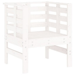 Berkfield Garden Chairs 2 Pcs White 61.5X53X71 Cm Solid Wood Pine - thumbnail 4