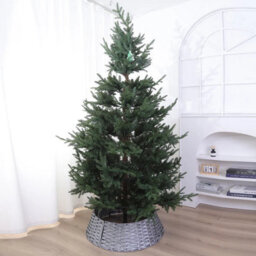 Urbn-Living Urbnliving Christmas Xmas Tree Skirt Round Decorative Festive Base Stand Cover 4 Pcs - Silver 76Cm - thumbnail 4