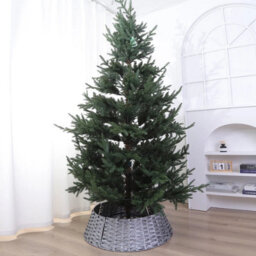 Urbn-Living Urbnliving Christmas Xmas Tree Skirt Round Decorative Festive Base Stand Cover 4 Pcs - Silver 76Cm - thumbnail 2