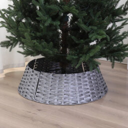 Urbn-Living Urbnliving Christmas Xmas Tree Skirt Round Decorative Festive Base Stand Cover 4 Pcs - Silver 76Cm - thumbnail 1