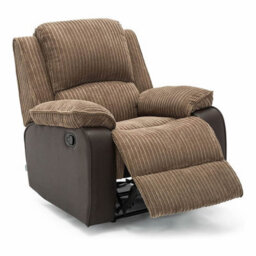 Eco Living Estora Manual Latch Recliner Armchair Brown - thumbnail 3