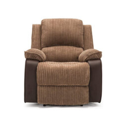 Eco Living Estora Manual Latch Recliner Armchair Brown - thumbnail 1