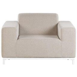 Beliani Garden Lounge Set With Table 5 Seater Rovigo Beige - thumbnail 7