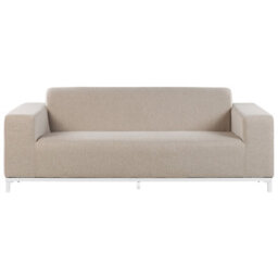Beliani Garden Lounge Set With Table 5 Seater Rovigo Beige - thumbnail 4