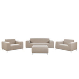 Beliani Garden Lounge Set With Table 5 Seater Rovigo Beige - thumbnail 1