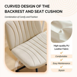 Khaki Pu Leather Mid Back Office Chair,swivel Lift Desk Chair With Wheels Modern - thumbnail 5