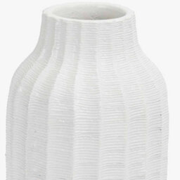 Pacific Lifestyle Amalia Natural And White Stoneware Textured Vase - thumbnail 3