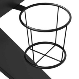 Berkfield Massive Gaming Desk With K Shape Legs Black 110X60X75 Cm - thumbnail 8