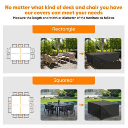 150X90X75Cm Heavy Duty Waterproof Garden Patio Furniture Cover For Rattan Table Sofa Outdoor - thumbnail 9