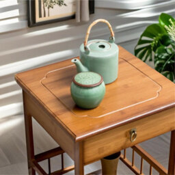 BMBO 2 Tier Wooden Side Table With Drawer - thumbnail 3