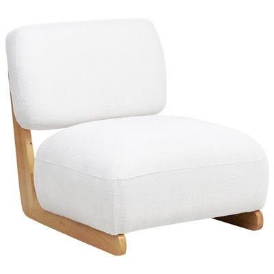 Beliani  Armchair Kokkola Fabric White - image 1