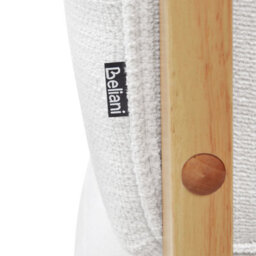 Beliani  Armchair Kokkola Fabric White - thumbnail 7