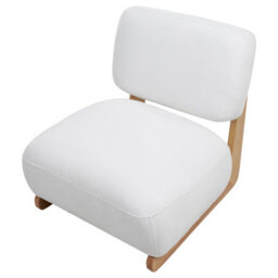 Beliani  Armchair Kokkola Fabric White - thumbnail 5