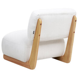 Beliani  Armchair Kokkola Fabric White - thumbnail 6