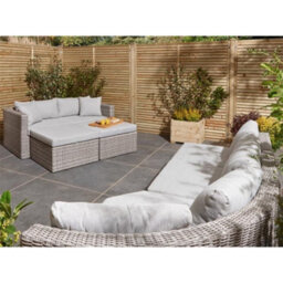 Cheshire 8 Seater Multifunction Flat Wicker Weave Garden Sofa Set - thumbnail 4