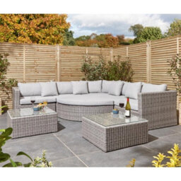 Cheshire 8 Seater Multifunction Flat Wicker Weave Garden Sofa Set - thumbnail 3