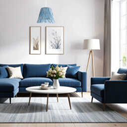 Happy Homewares Vintage Blue And White Faux Silk Plated Lamp Shade With Bottom Fringe - thumbnail 6