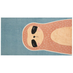 Beliani Kids Rug Isak Blue 80 X 150 Cm Cotton - thumbnail 1