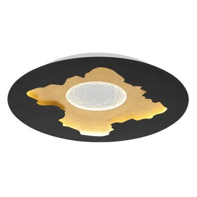 Luminosa Lighting Luminosa Obscura Semi Flush Ceiling Light Matt Black Led 4000K - image 1