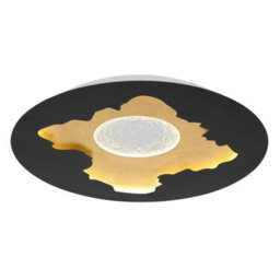Luminosa Lighting Luminosa Obscura Semi Flush Ceiling Light Matt Black Led 4000K - thumbnail 1