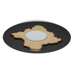 Luminosa Lighting Luminosa Obscura Semi Flush Ceiling Light Matt Black Led 4000K - thumbnail 3