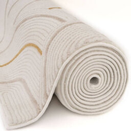 The Rugs Carmel Cream/gold Geometric Area Rug And Runner Non Shedding, Stain Resistant, Soft - thumbnail 5